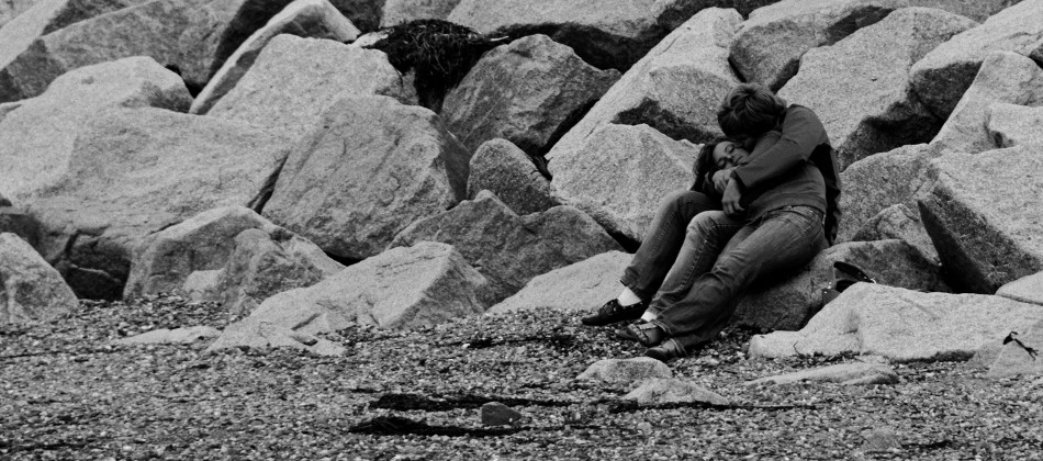 Bild: Liebespaar in Granville - Normandie.