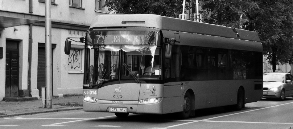 Bild: Oberleitungsbus in Kaunas.