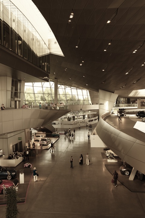 Bild: Unterwegs in der BMW Welt München mit NIKON D700 und CARL ZEISS Distagon T* 1,4/35 ZF.2.