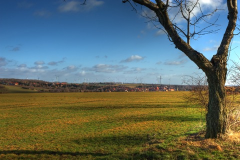 Bild: Blick vom Hoyerstein bei Welfesholz auf Gerbstedt.