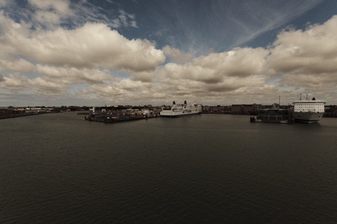 Bild: Im Hafen von Trelleborg (Südschweden).