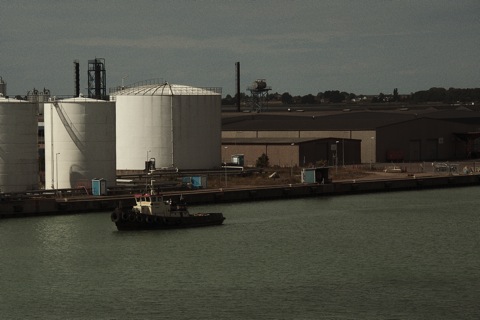 Bild: Im Hafen von Trelleborg (Südschweden).