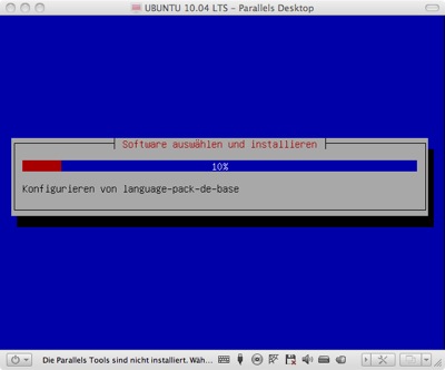 Bild: Die Installation von ubuntu 10.04 LTS LUCID LYNX ist auf dem Acer Acer Aspire One 110L sehr zeitaufwändig.
