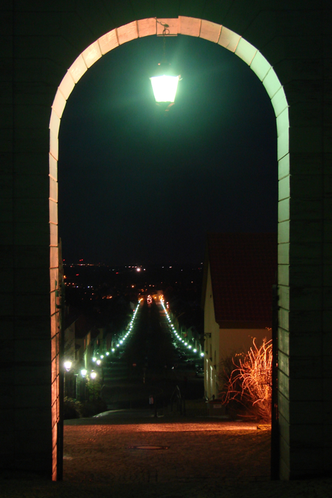 Bild: Blick vom Schloss auf die Stadt Ballenstedt. Bild: Blick vom Schloss auf die Stadt Ballenstedt. SONY DSC-H5.