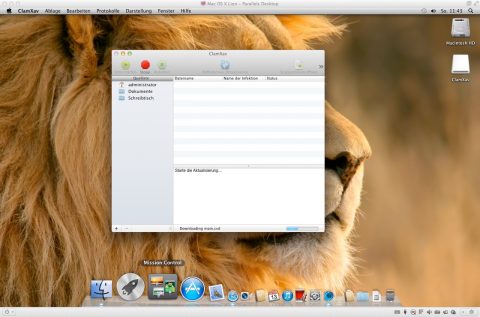 Bild: Nun können Sie Ihren Mac nach Viren durchsuchen.
