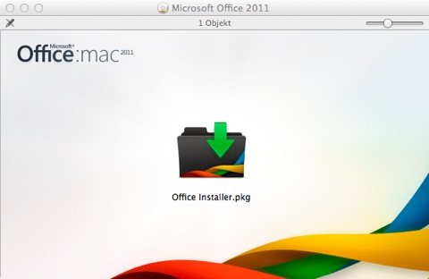 Bild: Legen Sie Microsoft Office DVD für Mac ein oder klicken Sie auf den Download. Die Installation startet nach einem Augenblick.