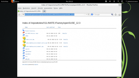 Bild: Die Interseite https://download.opensuse.org/repositories/X11:/MATE:/Factory/openSUSE_12.3/ aufrufen.