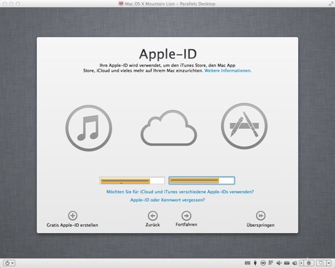 Bild: Das Nutzen einer Apple-ID macht für Mac OS X 10.8 Mountain Lion durchaus Sinn.
