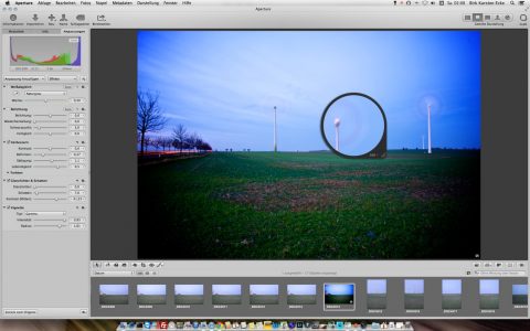 Bild: Nach dem Update auf Apple Aperture 3.5 stehen nur die seit langem bekannten Funktionen zur Verfügung. Revolutionär Neues gibt es nicht.