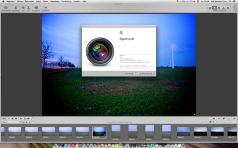 Bild: Apple Aperture 3.5 ist nun auf Ihrem Mac installiert.