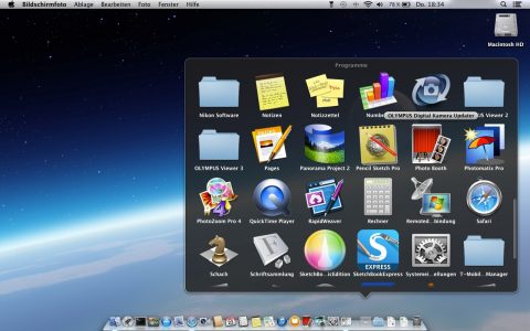 Bild: Starten des OLYMPUS DIGITAL CAMERA UPDATER unter Mac OS X.