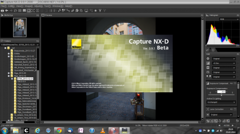 Bild: Stand 25.02.2014 befindet sich NIKON's RAW Software Capture NX-D noch im BETA Stadium.