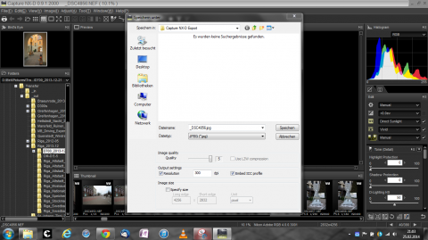 Bild: NIKON Capture NX-D kann TIFF und JPEG exportieren. Bei der Qualitätseinstellung der JPEG geht NIKON einen eigenen Weg.