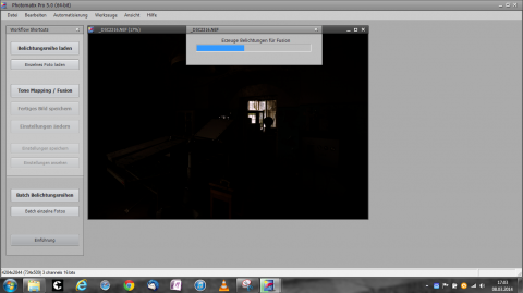 Bild: Dann werden die Belichtungsreihen von Photomatics Pro 5 erstellt. Das dauert nur wenige Sekunden.