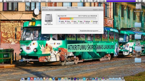 Bild: Die optionale 512 GByte große Solid State Disk (SSD) des MacBook Air 11" ist gut für viele Fotos im RAW Format.