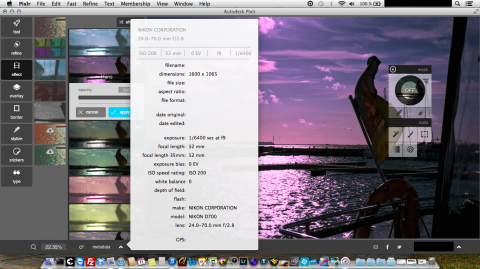 Bild: Falls Ihnen das Resultat aus noch nicht ausreicht, können Sie jetzt mit Autodesk Pixlr Desktop noch einen dramatischen Sonnenuntergang über dem Hafen von Wiek auf Rügen inszenieren. Zwei Mausklicks genügen.