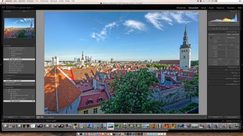Bild: Eine importierte iPhoto Bibliothek in Adobe Photoshop Lightroom 5.7.