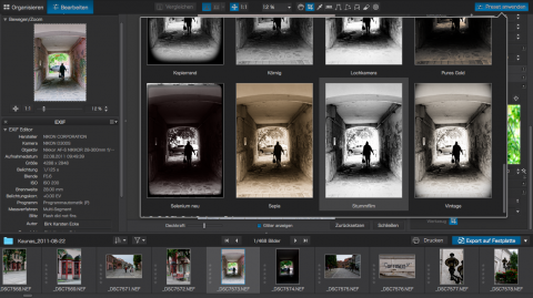 Bild: Jetzt wird das farbige Foto noch in DxO Optics Pro 10.1 ELITE in ein schwarz-weiss Foto umgewandelt.