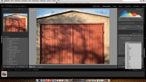 Bild: Adobe Lightroom unterstützt zwar das LEICA DG SUMMILUX 25 mm / F1.4 nicht, korrigiert aber dennoch die tonnenförmige Verzeichnung, die das Objektiv produziert, automatisch.