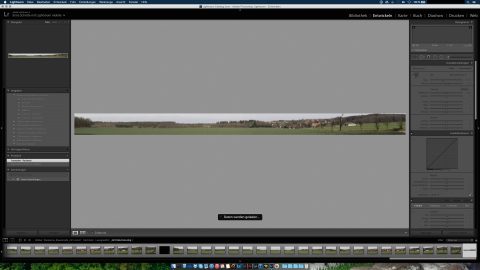 Bild: Das Panoramafoto kann dann genau so wie jede andere RAW Datei in Lightroom behandelt werden.