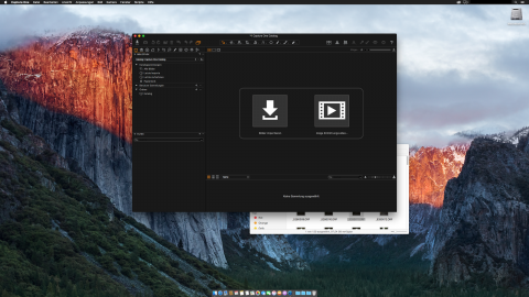 Bild: Der Startbildschirm von Phase One Capture One Pro 8 unter OS X 10.11 El Capitan.
