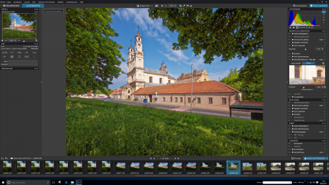 Bild: DxO Opticts Pro 10 Elite unter Windows 10 im Modus "Bearbeiten".