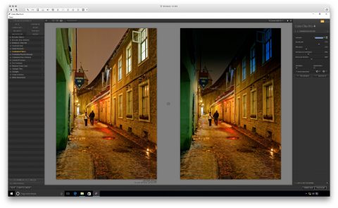 Bild: Google Nik Collection - Color Efex Pro 4 unter Windows 10. Links das Originalfoto im Format JPEG. Rechts das nachbearbeitete Foto im Format JPEG.