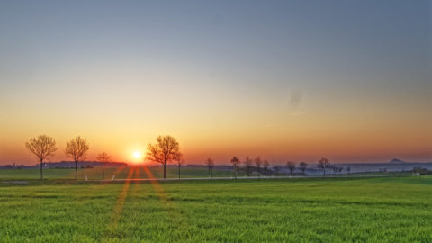 Bild: Sonnenaufgang zwischen Harz und Halden. Im Mansfelder Land bei Greifenhagen. OLYMPUS PEN-F und LEICA DG SUMMILUX 1.7 / 15mm. ISO 200 ¦ f/11 ¦ 15 mm ¦ 1/80 s ¦ kein Blitz. Klicken Sie auf das Bild um es zu vergrößern.