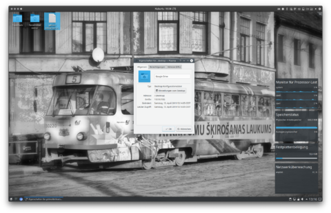 Bild: Die Vorschau zeigt, wie Icon und Beschriftung in wenigen Sekunden auf dem Kubuntu 18.04 LTS Desktop aussehen werden. Ich fand es gut und habe mit "OK" bestätigt.