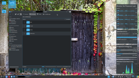 Bild: Über Samba kann man in Kubuntu 18.04 LTS auf freigegebene Verzeichnisse von Samba Shares aus dem Dateimanager Dolphin zugreifen. 