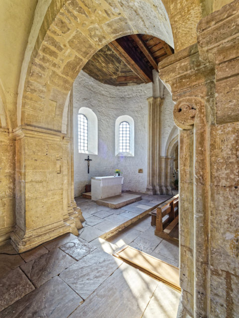 Bild: In der Kirche der Konradsburg bei Ermsleben (Stadt Falkenstein im Harz) im Unterharz. Klicken Sie auf das Bild um es zu vergrößern.