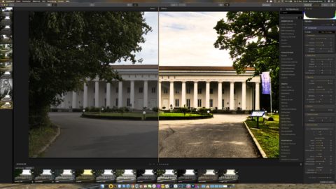 Bild: Skylum Luminar 3. Dieses Programm bietet die Möglichkeit, das Originalfoto mit dem nachbearbeiten Foto zu vergleichen. Klicken Sie auf das Bild um es zu vergrößern.