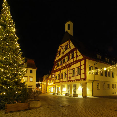 Bild: Blaubeuren Altstadt. Das Bürgermeisteramt in der Altstadt von Blaubeuren. Klicken Sie auf das Bild um es zu vergrößern.