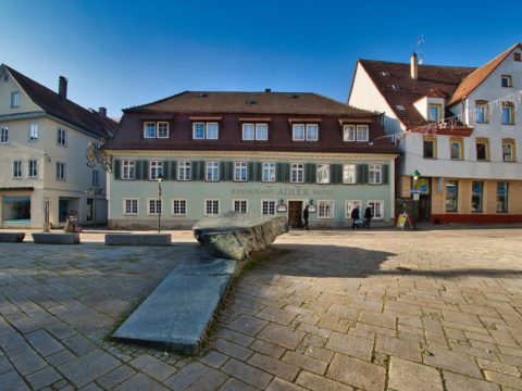 Bild: Blaubeuren Altstadt. Der Gasthof Adler. Klicken Sie auf das Bild um es zu vergrößern.